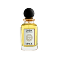 Viage Bustling Barcelona Extrait de Parfum 100 ml – Klarer Flakon, goldgelber Duft, schwarze Kugelkappe, weisses Etikett, weisser Hintergrund
